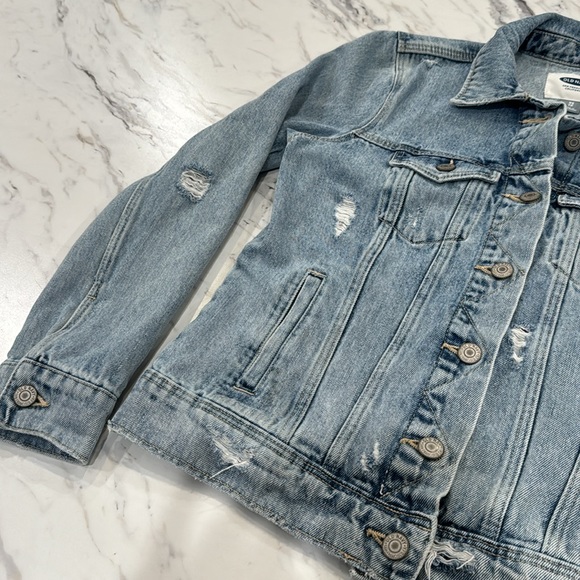Distressed Light Wash Denim Jacket Size XS - Picture 5 of 7